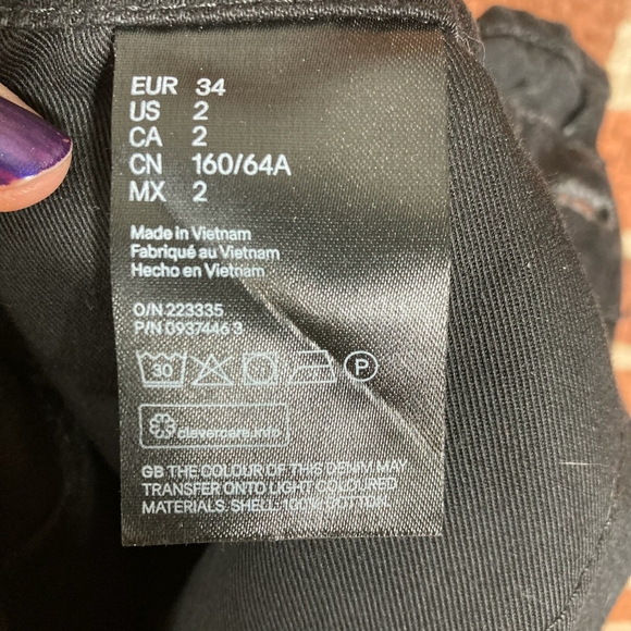 DIVIDED Black Denim Paper Bag Waist Skirt - Picture 4 of 5